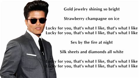 bruno mars that’s what i like lyrics.